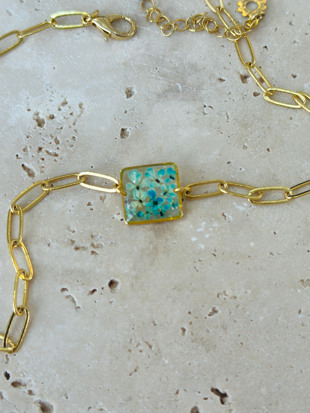 Choker | Teeny Weeny Square Blue