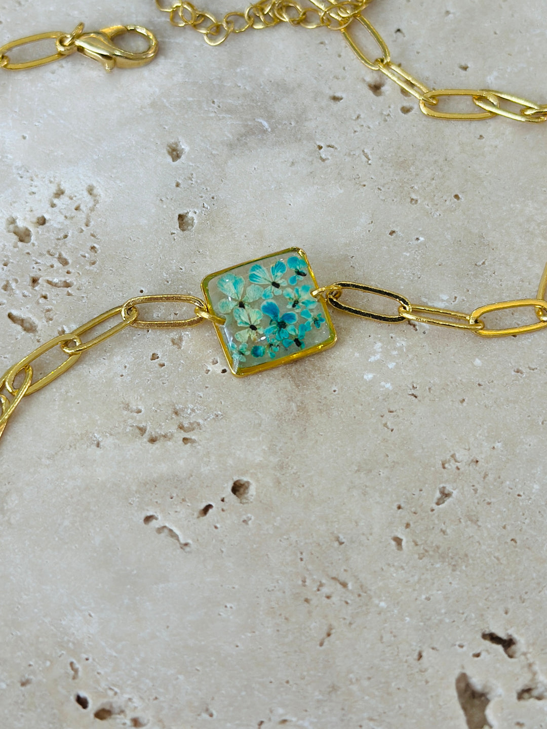 Choker | Teeny Weeny Square Blue