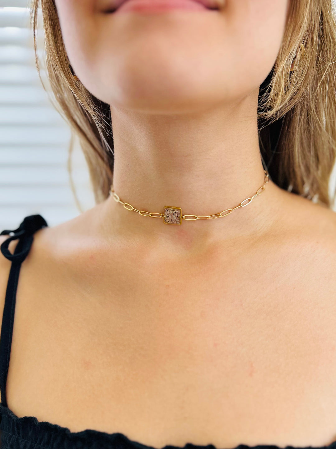 Choker | Teeny Weeny Square Lilac