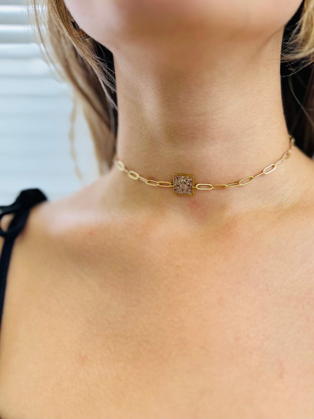 Choker | Teeny Weeny Square Lilac