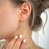 Earring | Teeny Weeny Hexagon Drop Blue 