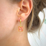 Earring | Teeny Weeny Hexagon Drop Blue 