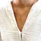 Golden Garden Yellow Kolye | Rhodium