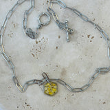 Golden Garden Yellow Kolye | Rhodium