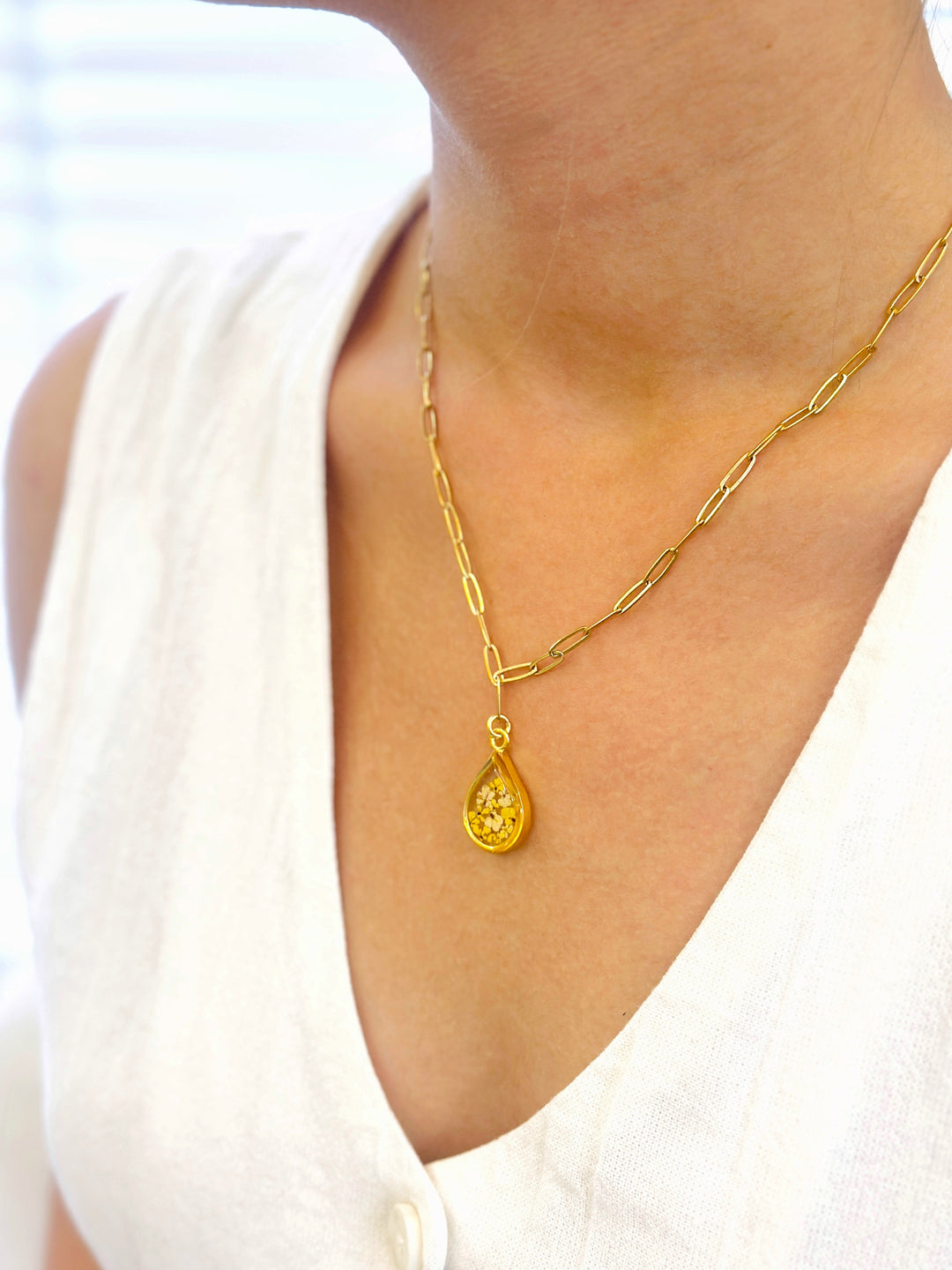 Kolye | Golden Garden Honey Teardrop