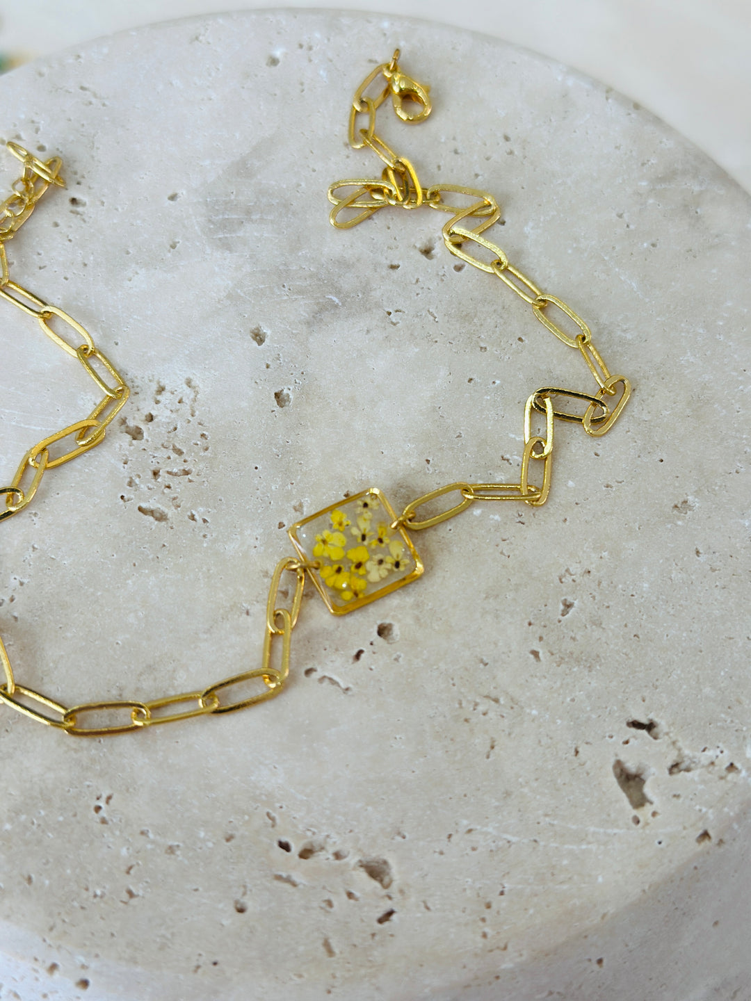 Choker | Teeny Weeny Square Yellow