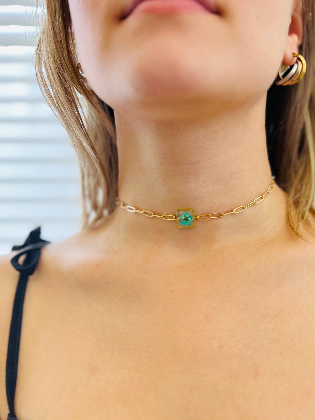 Choker | Teeny Weeny Square Fresh Start (Unutmabeni Çiçeği)