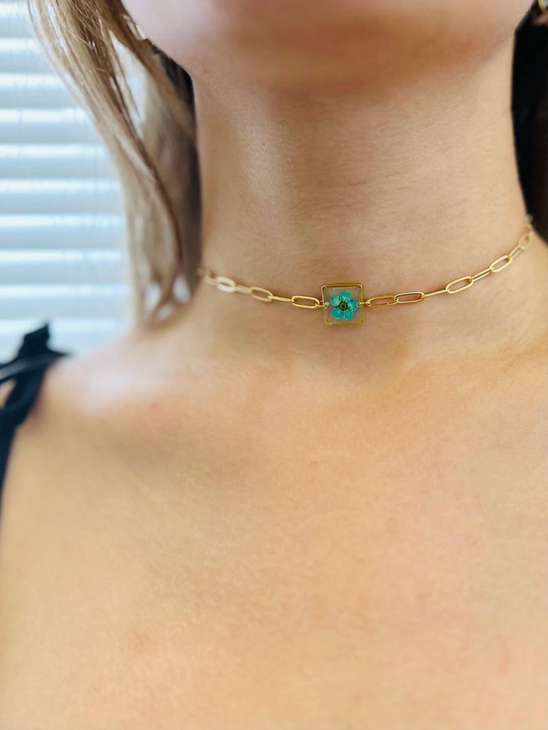 Choker | Teeny Weeny Square Fresh Start (Unutmabeni Çiçeği)